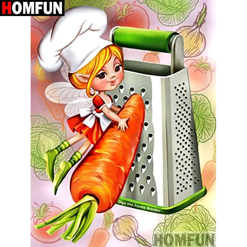 

Алмазная 5D картина HOMFUN «Девочка из мультфильма», полноразмерная/круглая вышивка, вышивка крестиком, домашний декор, A10838