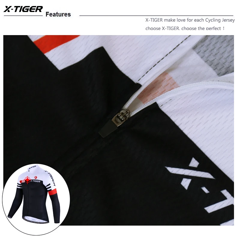 Зимняя одежда для велоспорта X-Tiger, Теплая Флисовая одежда для велоспорта с длинным рукавом, одежда для велоспорта, одежда для велоспорта Invierno Maillot Ciclismo