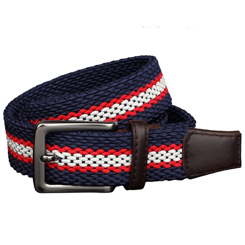 2018 новый мужской брезентовый широкий эластичный пояс верхняя Резина полиэстер