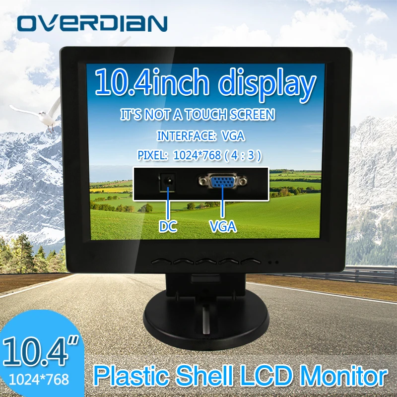 10.4 inch/10.4  VGA Connector Monitor 1024*768 Song Machine Cash Register Square Screen Lcd Monitor/Display Non-touch Screen