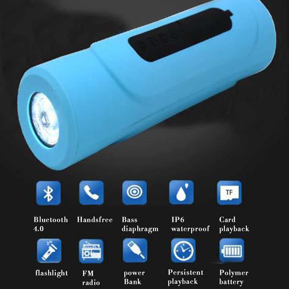 Bluetooth динамик фонарик fm радио TF карта сабвуфер Колонка Hifi Звук Музыка объемный MP3