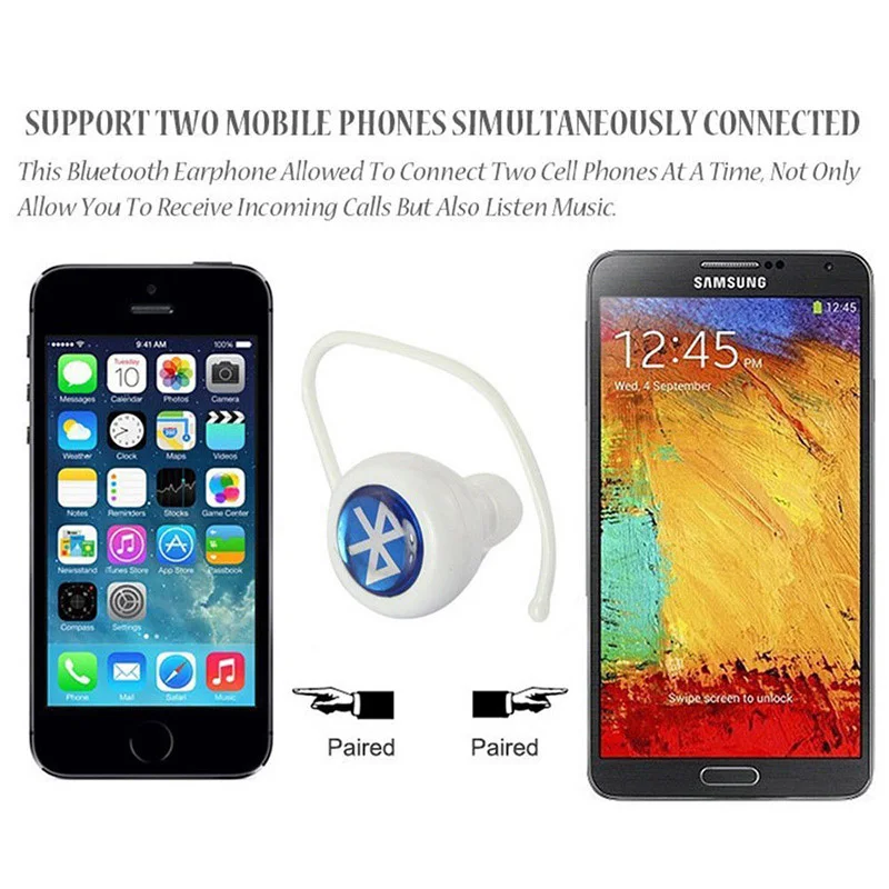Мини-гарнитура Bluetooth Беспроводной наушники Sport Driving музыка стерео для iPhone Samsung Xiaomi