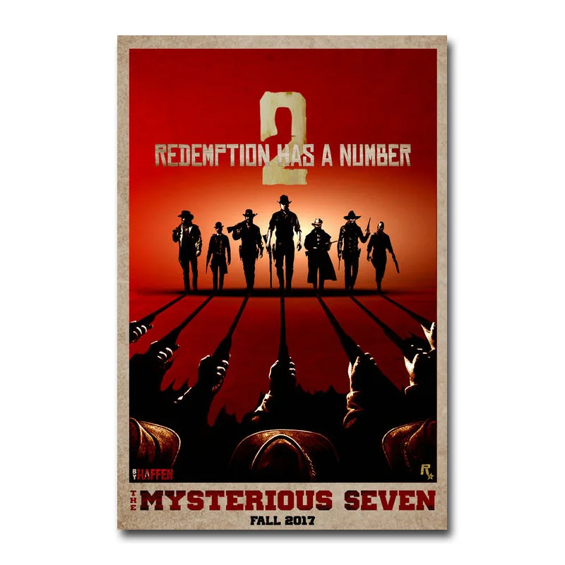 Red Dead Redemption 2 Game холст постер настенное художественное изображение живопись 20x30