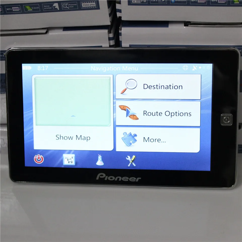 Бесплатная доставка dhl 7 дюймов Автомобильный AVIN Bluetooth gps навигация FM 8 Гб 256 м DDR