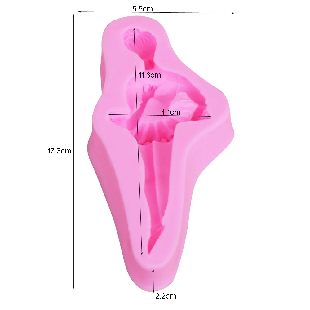 M951Dancing Ballet Girl 3D соевый воск для свечей ароматическая форма мыла силиконовая
