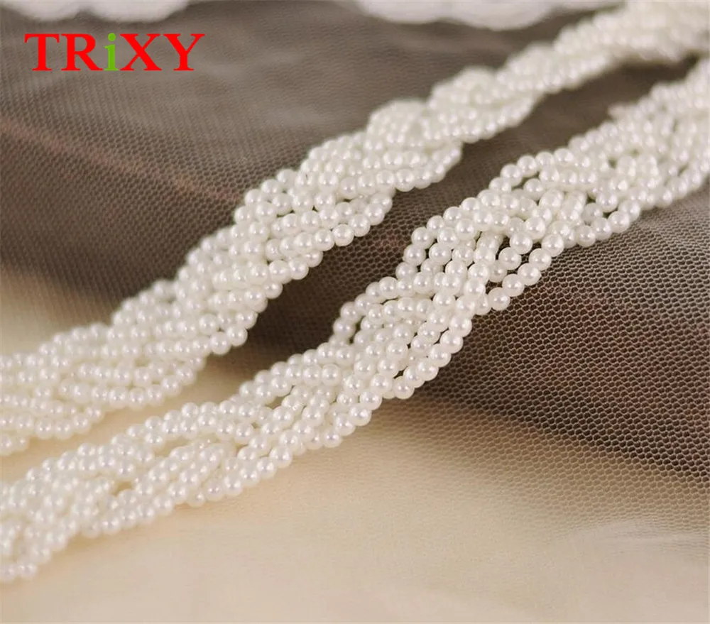 TRiXY S262 Свадебные ремни с жемчугом пояс для свадебного платья невесты лентой