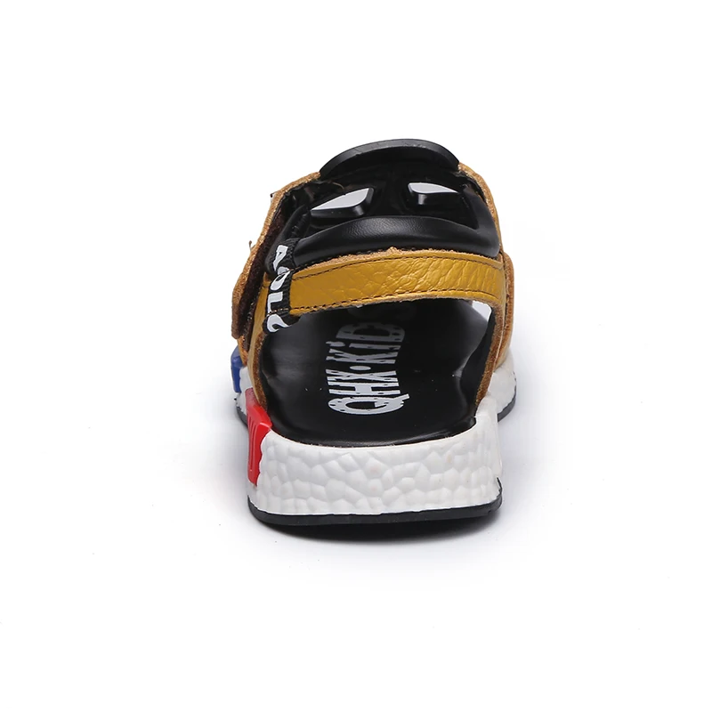 2019 детские сандалии из натуральной кожи летние пляжные воловьей Накладка для