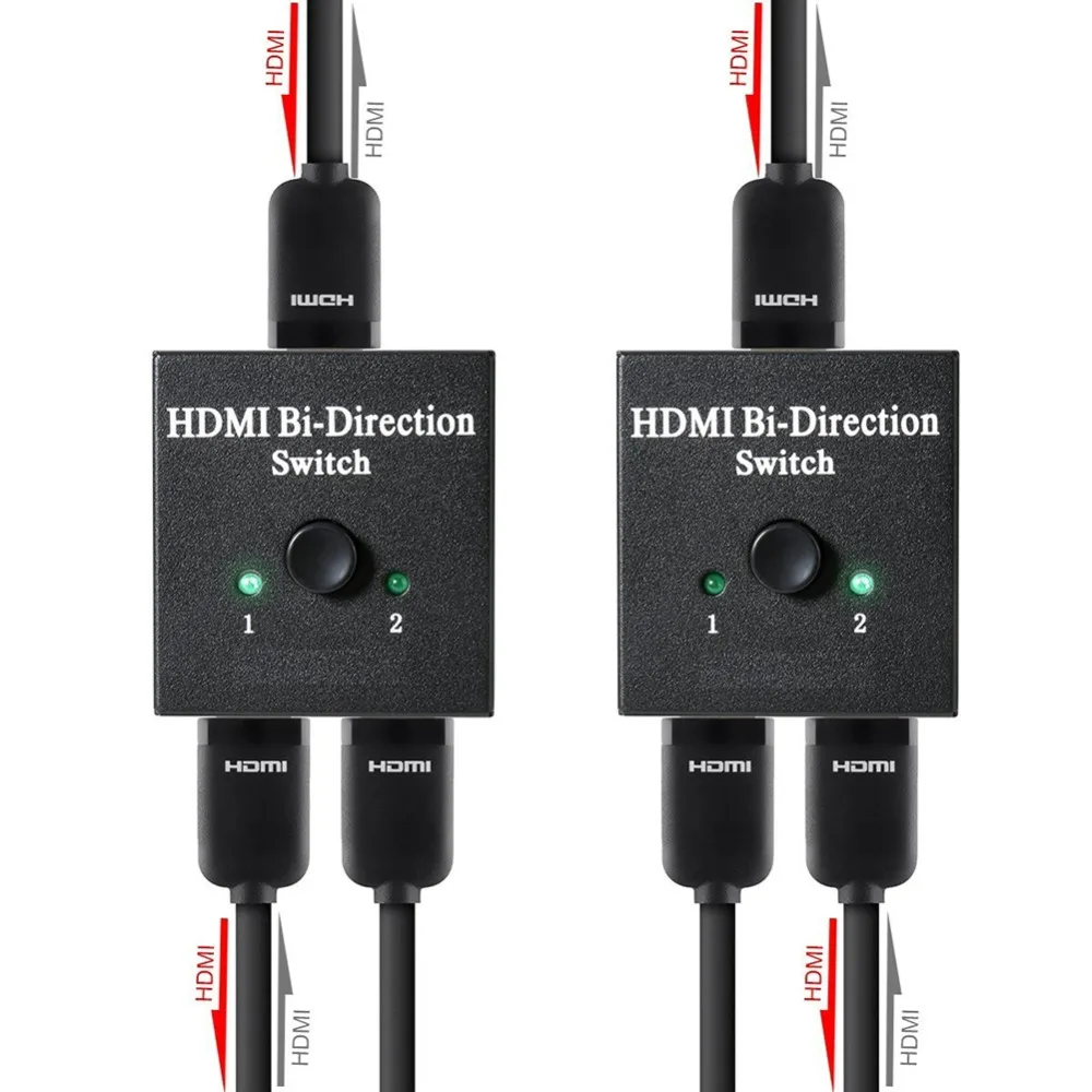 HDMI 2 In 1 Out Smart Bidirectional Support 4K Dual LED Display Converters 2.0 Switch Hub HDCP 3D 1080p Adapter | Электроника