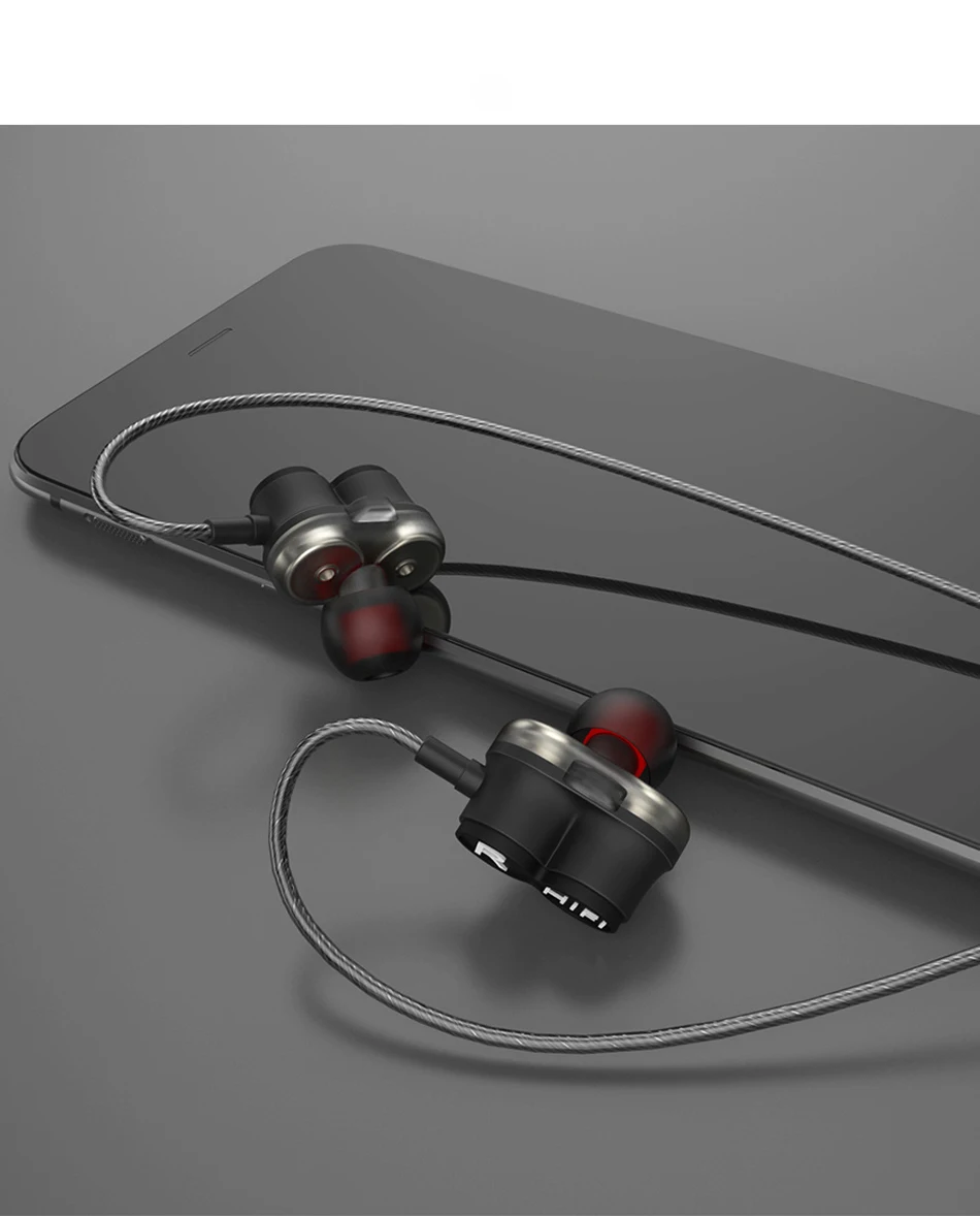 TEBAURRY TB6 двойной блок драйвер наушники проводные Hi-Fi стерео наушники для телефона iphone 4 колонки супер бас гарнитура с микрофоном