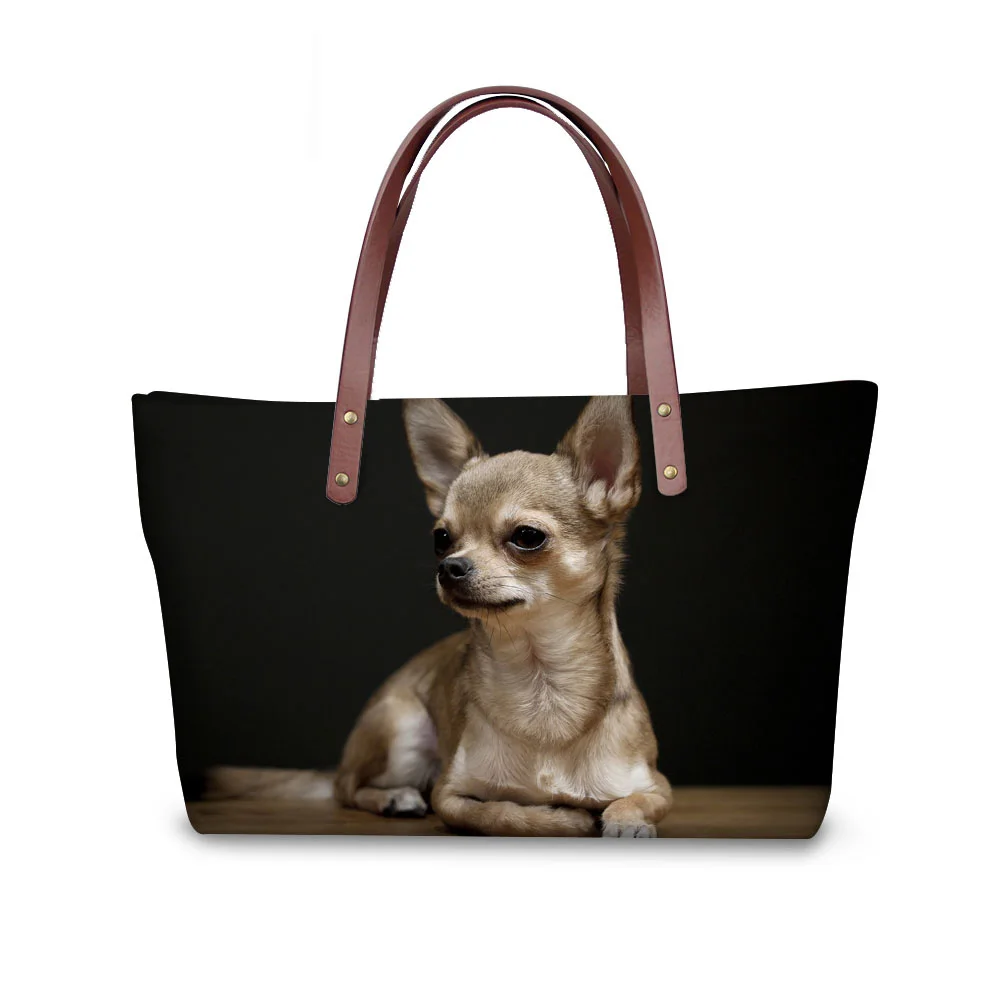 Женские сумки повседневная женская сумка на плечо 3D милый рисунок чихуахуа