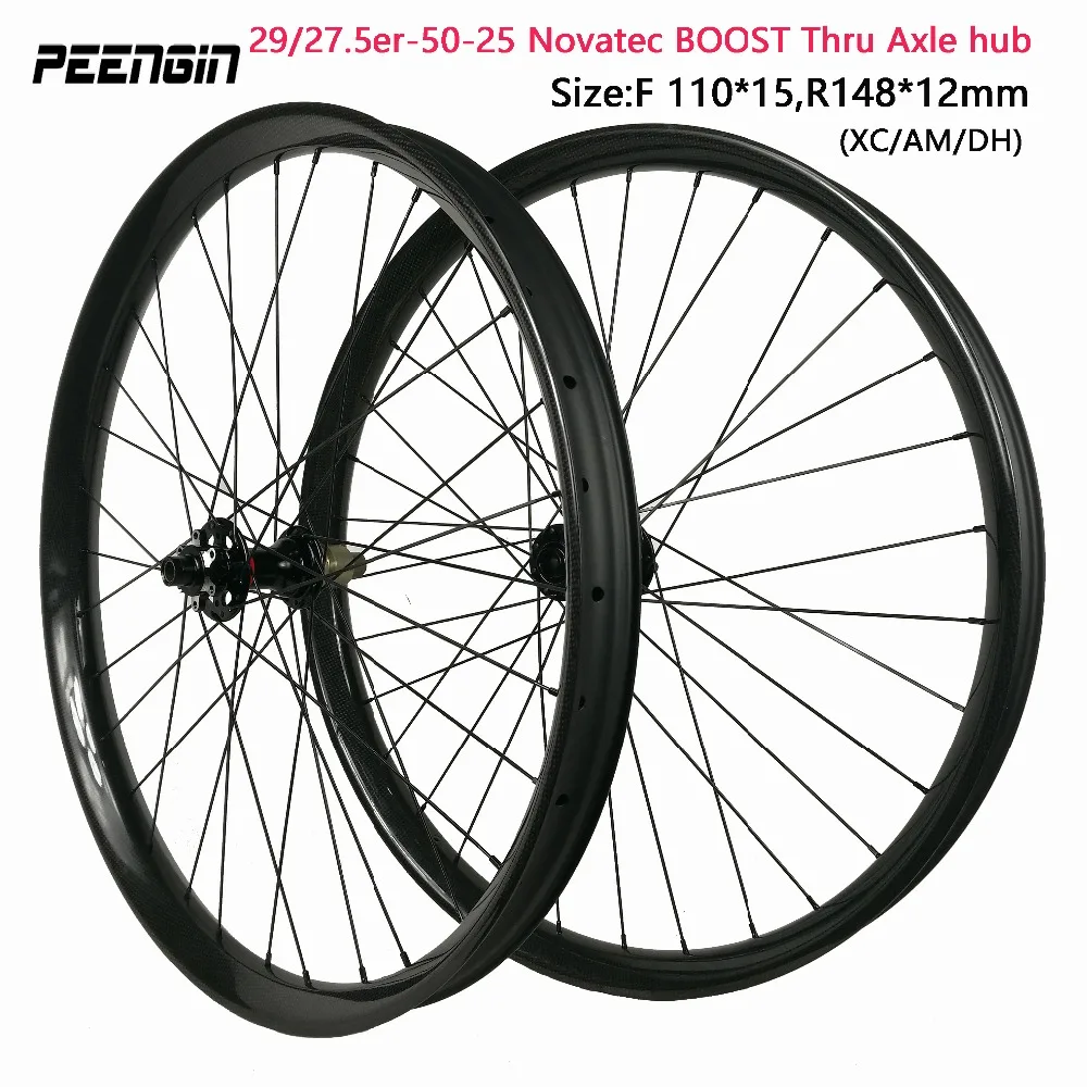 Колесо для горного велосипеда 29er novatec thru axle XC/AM/DH 27 5 дюйма колесная пара OEM ширина 50