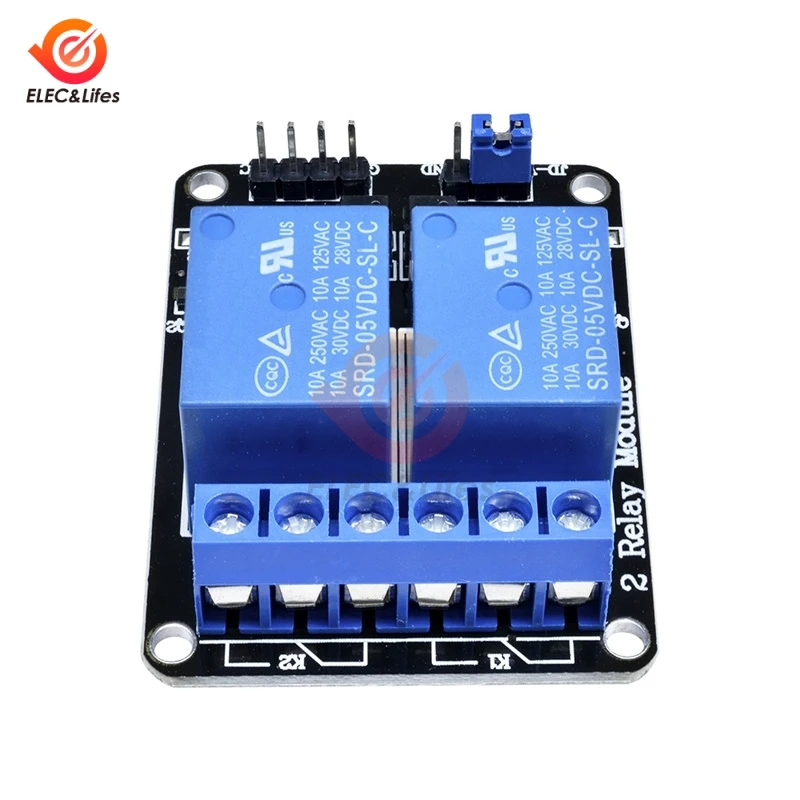 Двухканальная плата релейного модуля оптрона 5 в 2 канала 8051 AVR PIC DSP ARM MSP430 TTL Logic для