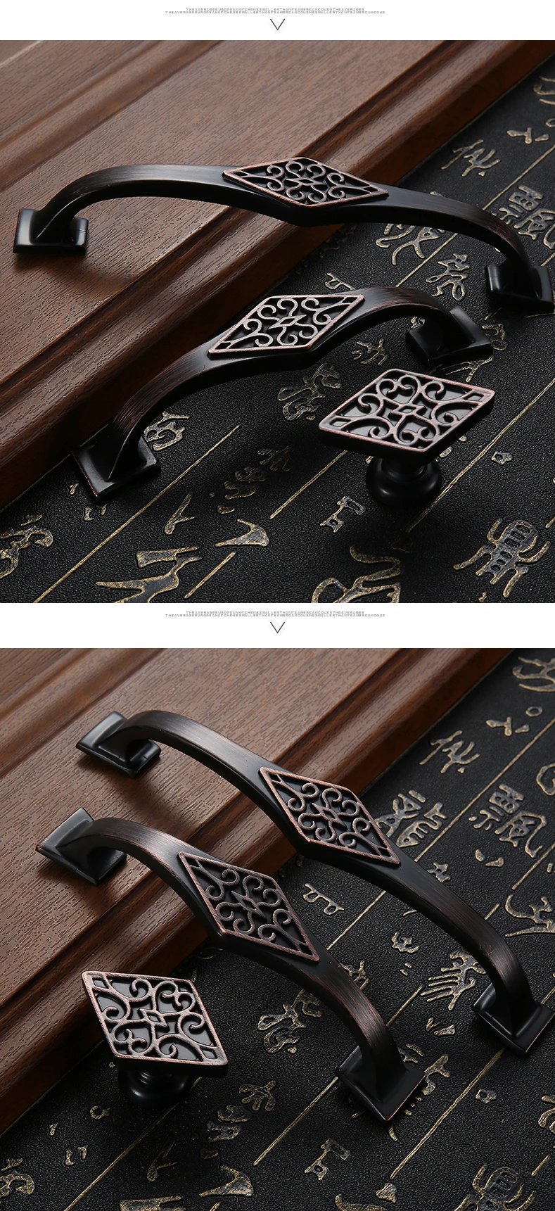 Chinese Classical Cabinet Medicine Cabinet Door Handle Antique Copper Cabinet Drawer Wardrobe Wine Cabinet Pulls