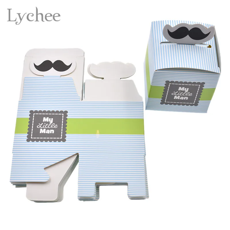 Lychee 10 шт. коробка для конфет на день рождения с бантом и усами мой маленький