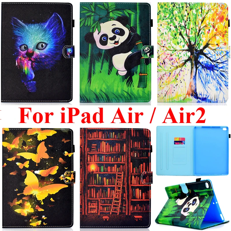 Чехол книжка для iPad Air 2 Air2 с отделением карт и карманом золотистого цвета