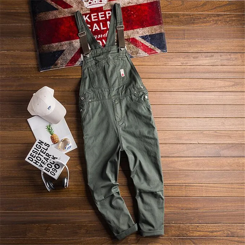 Мужской комбинезон карго MORUANCLE модный Тактический на подтяжках размер M