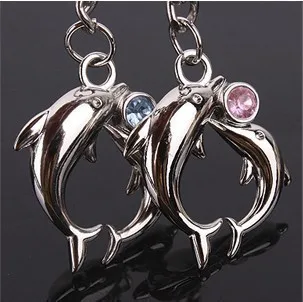 Dolphin Heart Keycha Сплав Амура брелок стрела креативная пара любовники, брелок реклама свадебный подарок брелок-сувенир - Цвет: Dolphin Heart Keycha