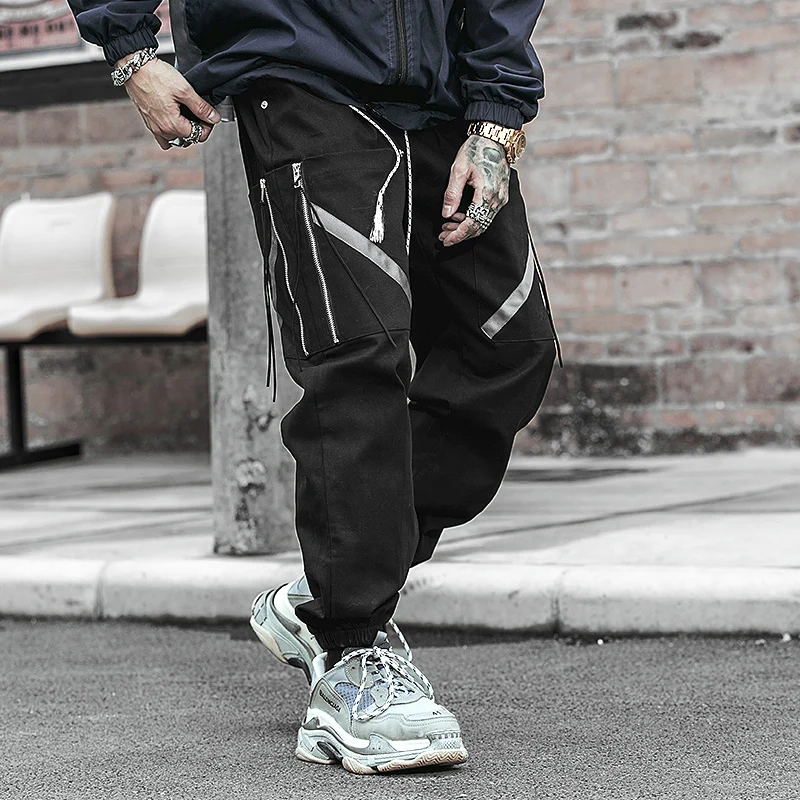 Мужские Весенние Новые многокарманные Свободные Комбинезоны Прямые