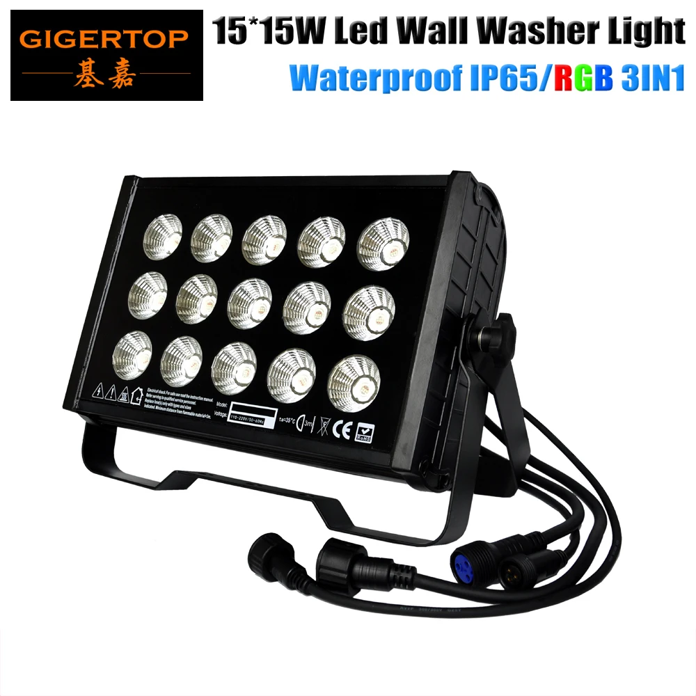 

TIPTOP TP-W1515 225W High Power RGB 15x15W 3IN1 LED Wall Wash lamp Washer Flood Light Outdoor Landscape Lighting Rectangle Shape
