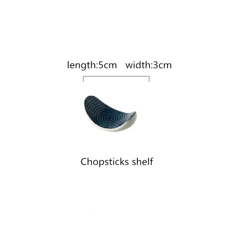Chopsticks shelf Голубое годовое кольцо обеденная тарелка керамическая кухонная тарелка посуда набор блюд рисовый салат лапша миска суп кухонный инструмент для приготовления пищи - Цвет: Chopsticks shelf