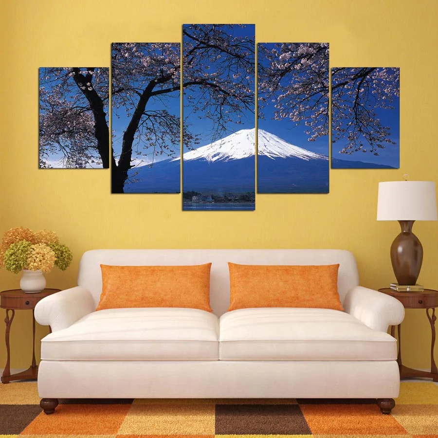 5 панель HD Печать картины самые красивые вулканы в мире холст домашний декор