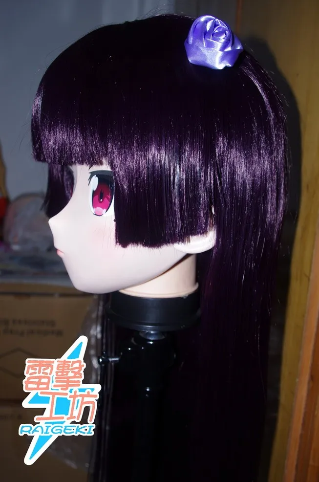 (KM91810)Top Quality Handmade Female Resin Full Head Cosplay Japanese Role Play Gokou Ruri Anime Kigurumi Mask Crossdresser Doll |