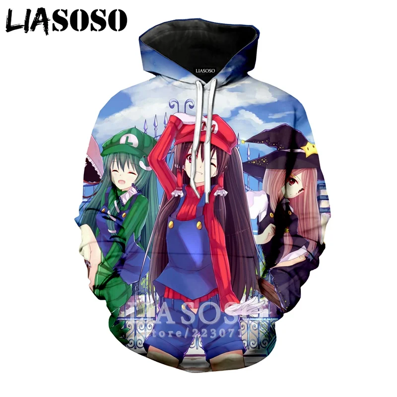 LIASOSO зимняя новая модная толстовка с 3D принтом для мужчин и женщин, Аниме TouHou Project, толстовка унисекс с длинными рукавами, Повседневный пуловер A110-15