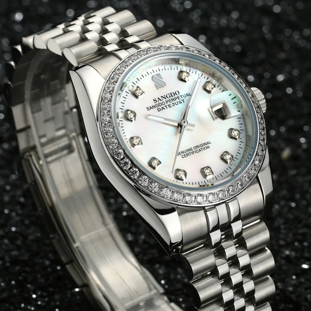 Часы мужские механические 37 мм с белым циферблатом|watch automatic|watch qualitywatch automatic men |