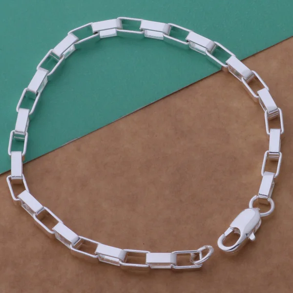 Модные ювелирные изделия посеребренный браслет цепочка для женщин и мужчин