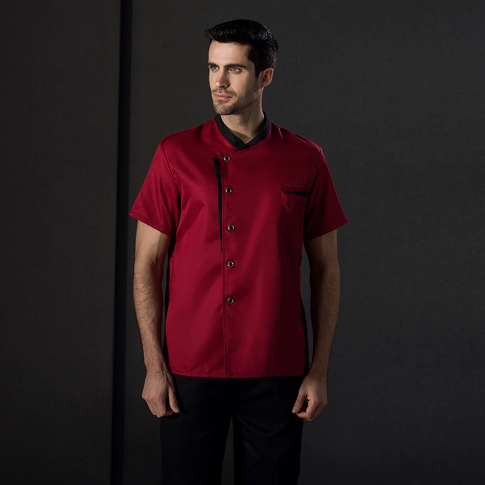 

Short Sleeve Chef Jackets Hotel uniform Mesh Breathable Work clothes Catering Restaurant Kitchen chef uniform new cooker shirts