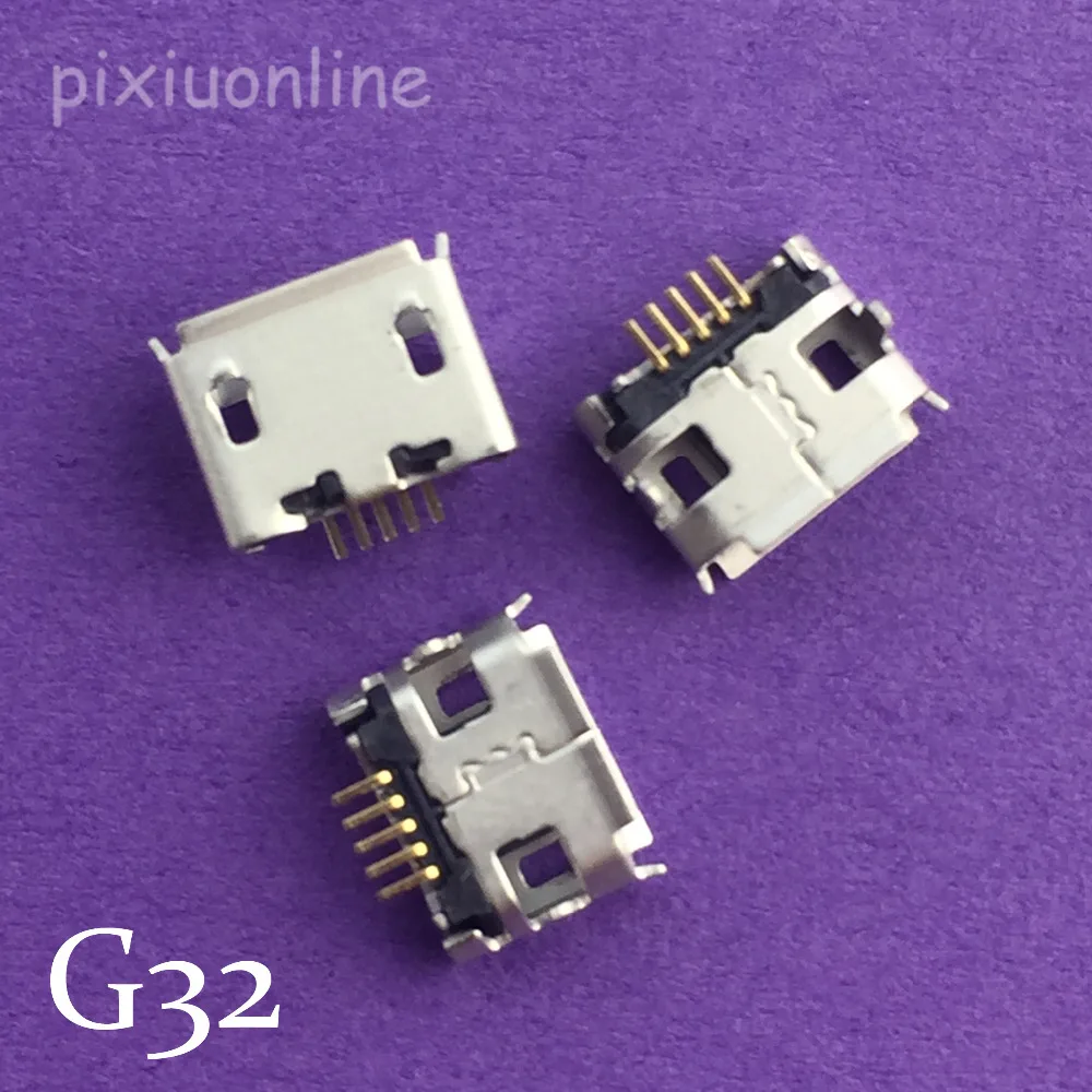 10 шт. G32Y 5pin Micro USB длинный контактный разъем гнездовой вощеный рожковый вьющийся