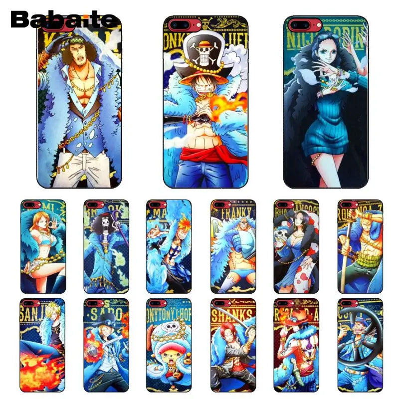 Babaite Japan one piece Аниме мультфильм умный чехол черный мягкий для телефона iPhone 5 5Sx 6 7