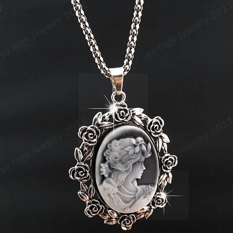 Модное роскошное ожерелье с подвеской в виде античного Серебряного Цветка