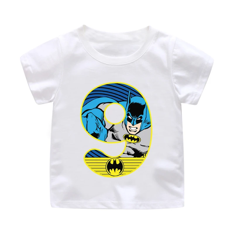 ZSIIBO Kids T-shirt Boys Costume Children Clothes Batman Cartoon Print Summer Short sleeve tees Girls birthday CX6L141 | Детская одежда