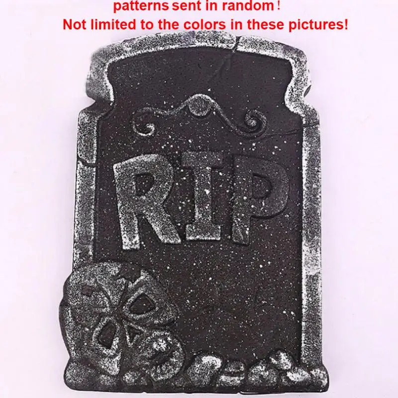 1Pcs Tombstones Halloween Props Haunted House Outdoor Indoor Spooky Decoration 38*26.5cm randomly | Дом и сад