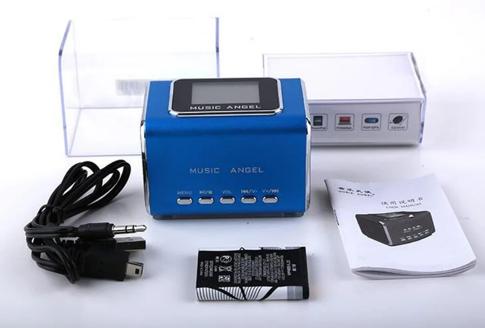 Музыкальный Ангел JH-MD05X ЖК Портативный FM Радио PC колонки Поддержка Usb/TF карты/линейный Mp3 плеер Будильник altavoz