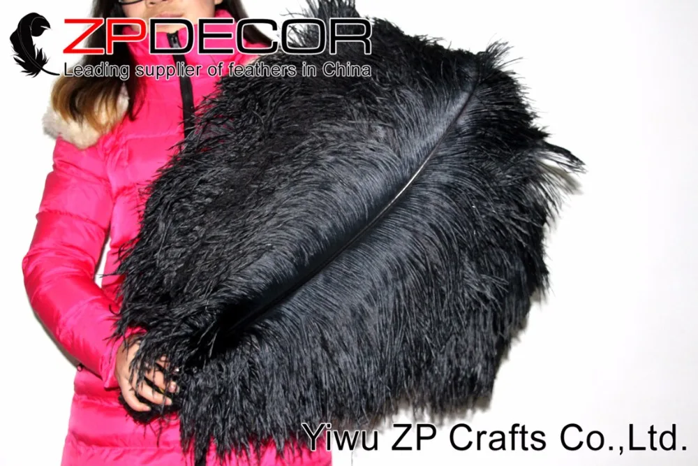 ZPDECOR 100 шт./лот 65 70 см (26 28 дюймов) Премиум качество оптом длинные красивые черные