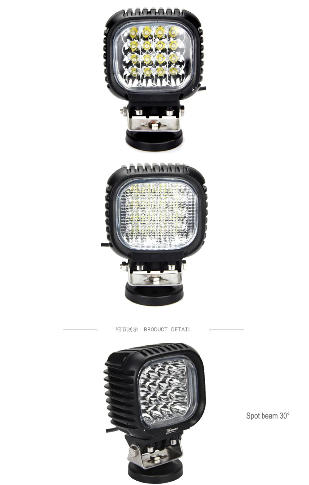 5 дюймов 12 В 24 В 48 Вт LED Off Road Наводнение пятно Округлые СВЕТОДИОДНЫЙ свет работы супер лампа для грузовик автомобиль Вождение лодка морской автомобилей x1pc