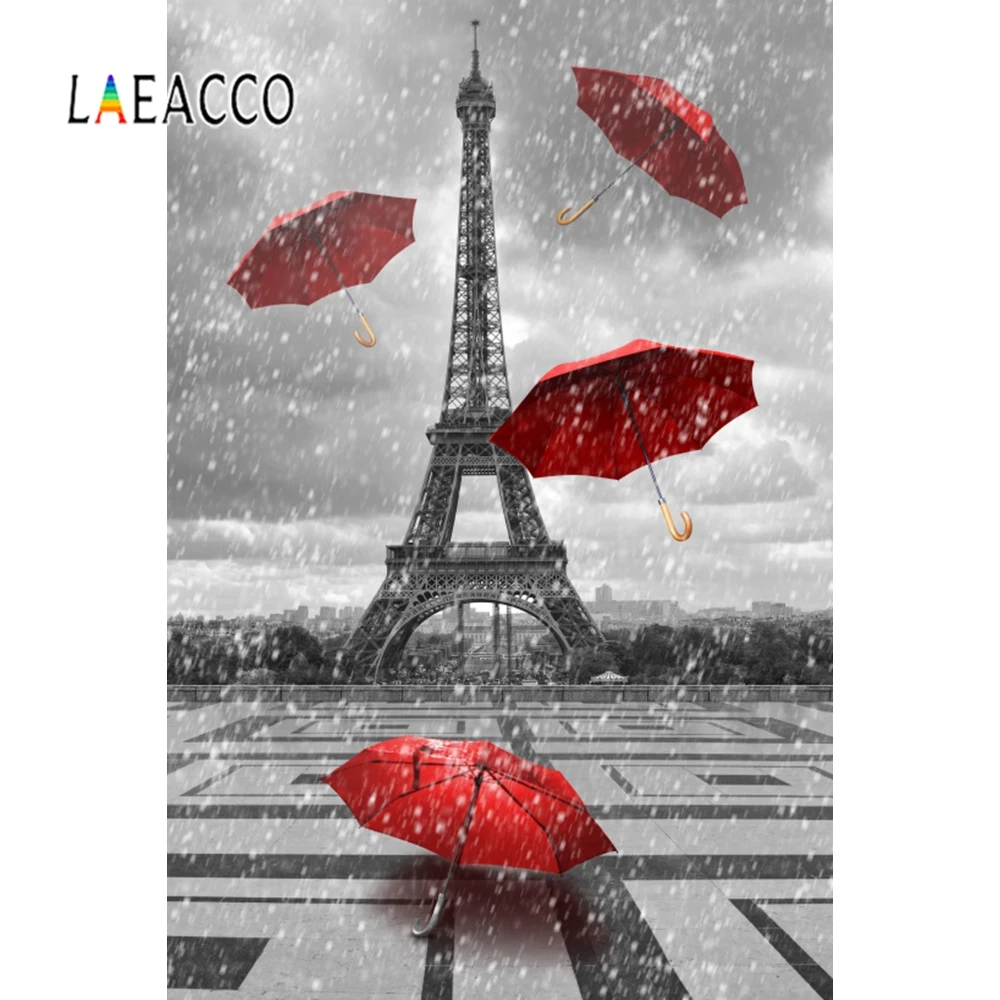 Laeacco Парижская башня Reminiscent Ретро портретная сцена фотографический фон детский бесшовный фон для фотостудии