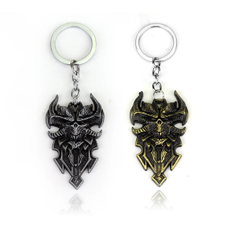 DIABLO 3 логотип брелок для ключей, Подарочный Брелок для друзей из нержавеющей стали для ключей аниме