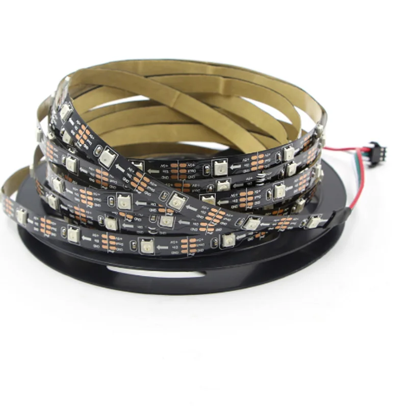 

WS2812 led pixel strip 0.5m/5m Dual-signal 30/60/144 pixels/leds/m,WS2812B Updated Black/White PCB,IP30/IP65/IP67 5V pixel Light