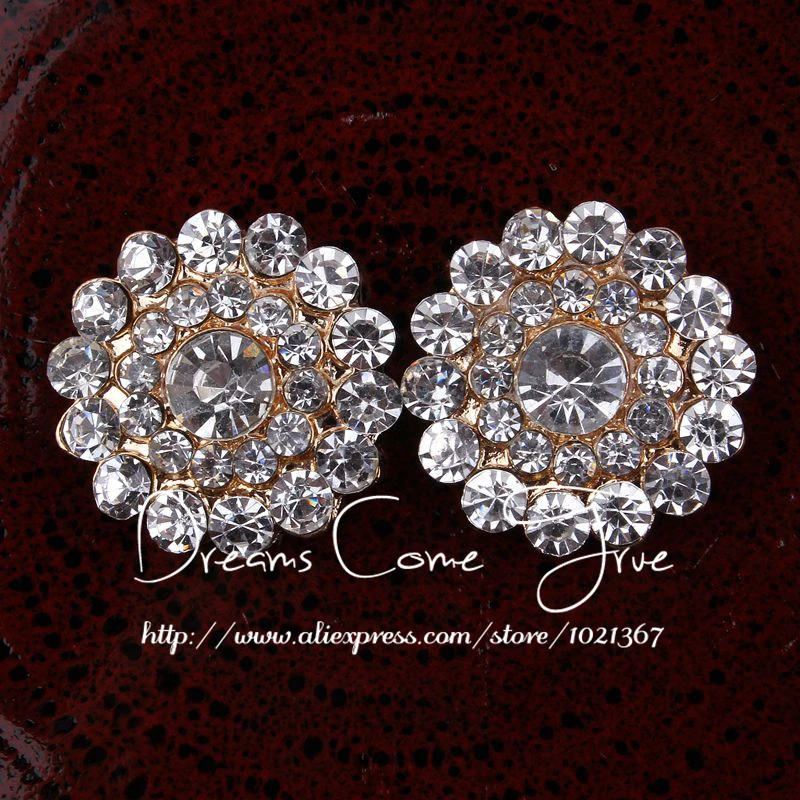 Декоративные пуговицы со стразами 200 шт./лот 20 мм|rhinestone buttons|decorative rhinestone buttonsgold buttons