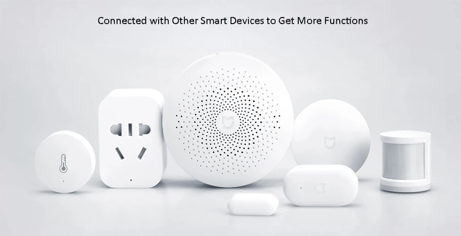 Xiaomi Mijia шлюз многофункциональное умное устройство хаб система сигнализации Интеллектуальный онлайн радио ночной легкий колокольчик умный дом хаб