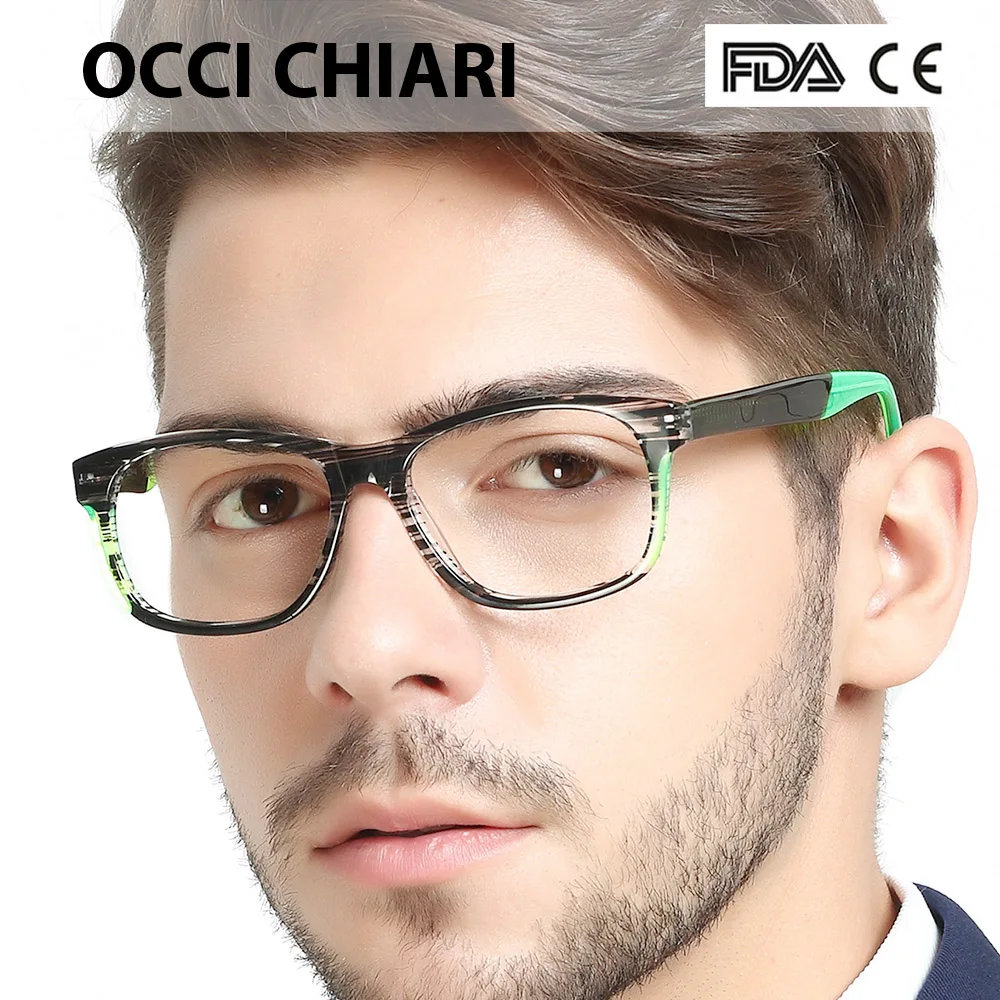 Мужские очки OCCI CHIARI спортивные оптические зеленые синие W COICO|fashion optical glasses|optical
