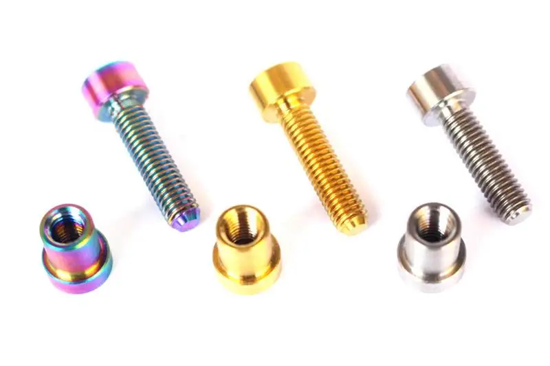 

M5x16mm GR5 титановый болт с головкой с гайкой для велосипеда, углеродный Fibe руль