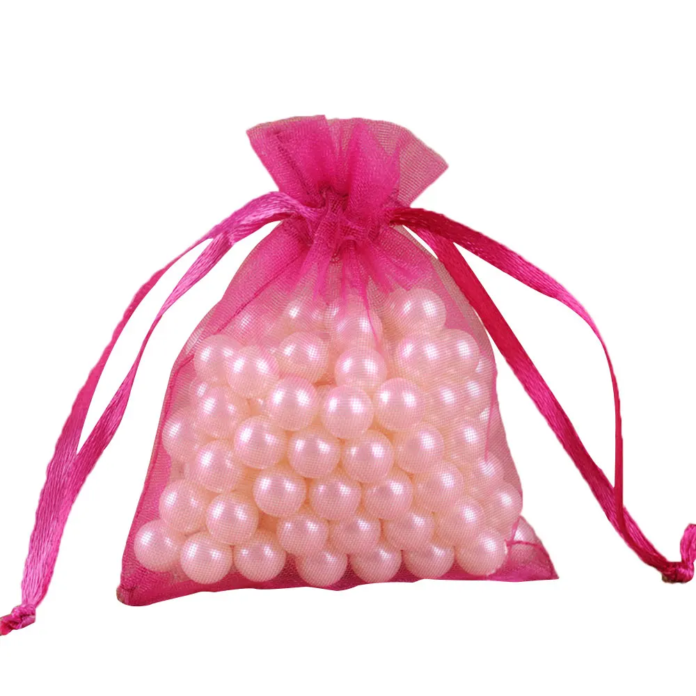 100 шт./упак. конфетный Подарочный шнурок сумка органза свадебные ювелирные