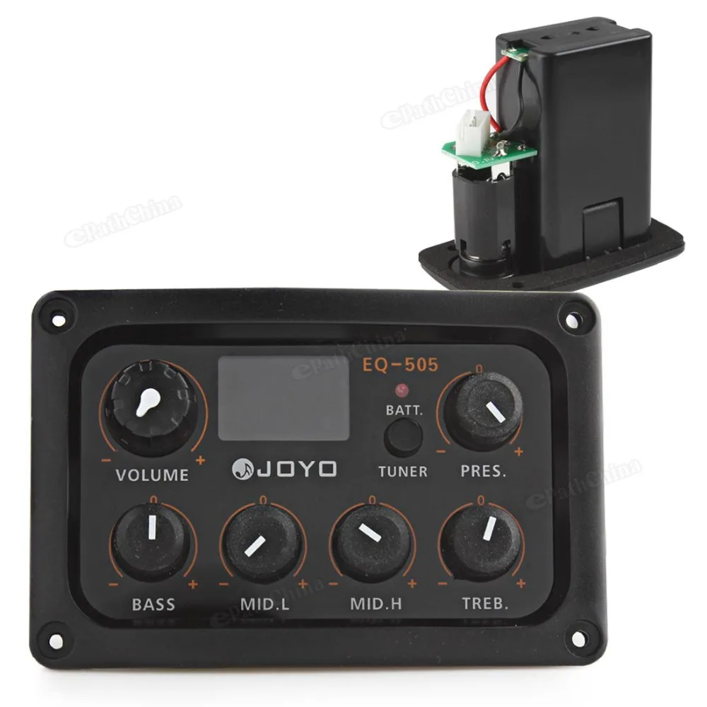 JOYO EQ 505 цифровая 5 полосная гитара с эквалайзером пикап Preamp & тюнер ЖК дисплей