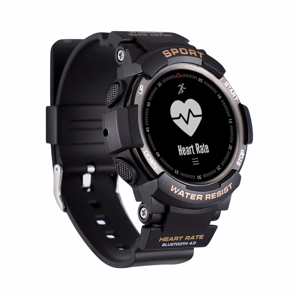 Bluetooth F6 Smartwatch IP68 Водонепроницаемый монитор сердечного ритма Фитнес трекер