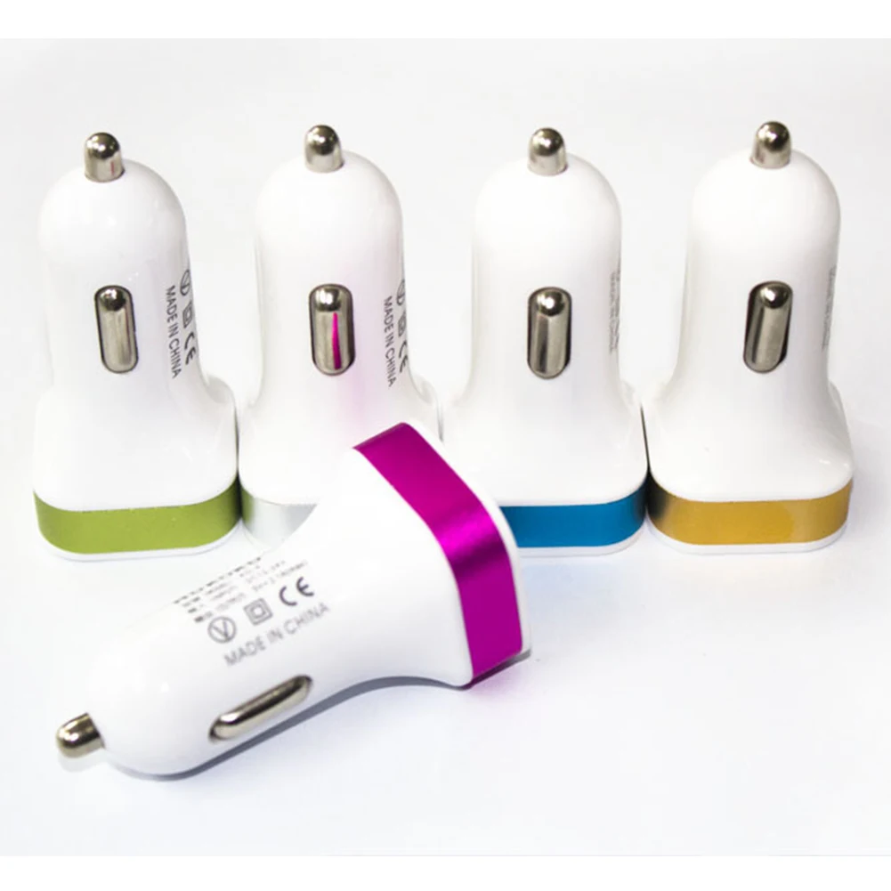 Двойной USB интерфейс автомобильный комплект зарядное устройство 2.1A/1A в