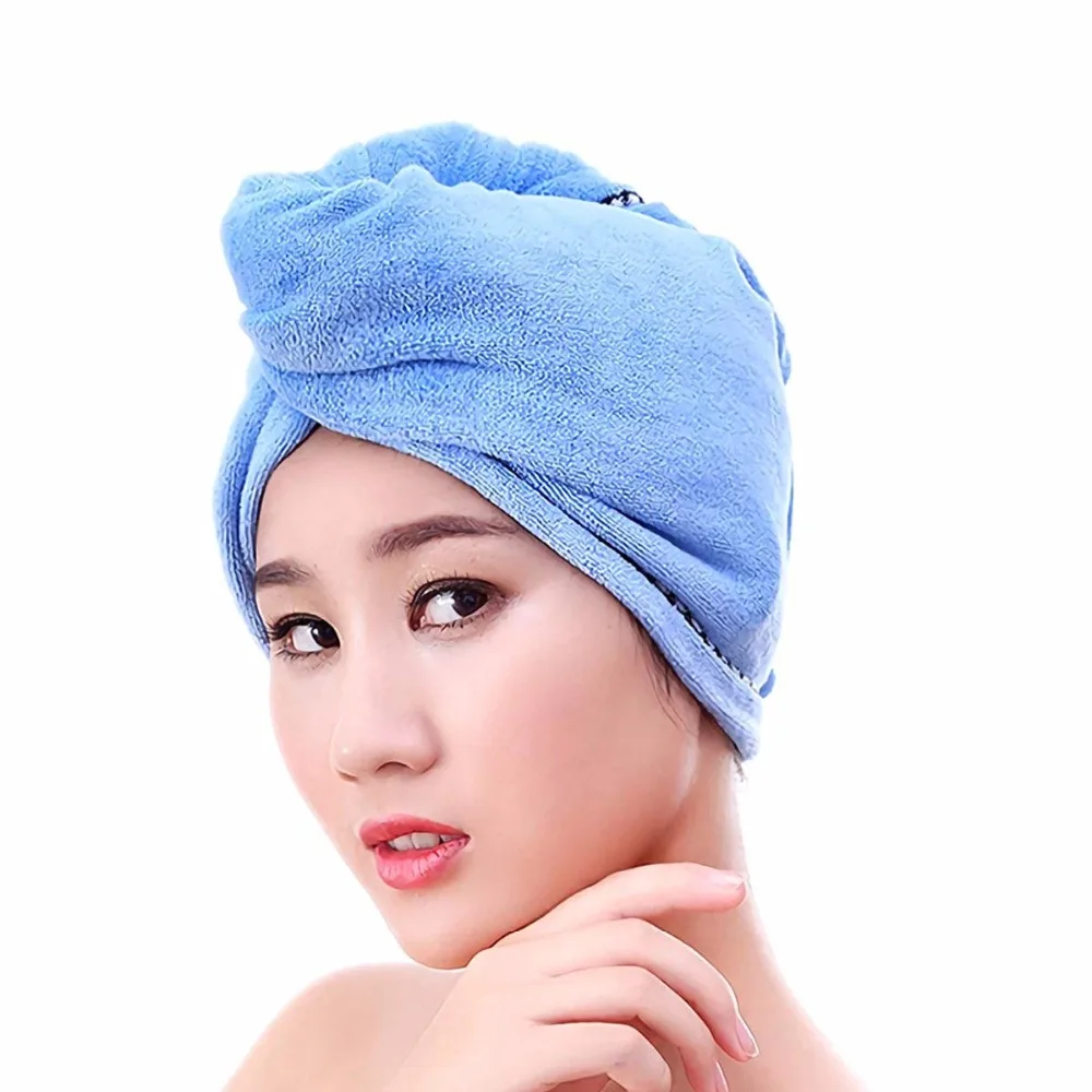 Быстросохнущее полотенце для волос из микрофибры женская шапочка девушек